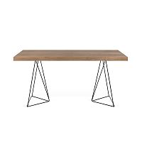 Jedálenský stôl s doskou v dekore dreva a kovovými nohami TemaHome Trestle, dĺžka 160 cm