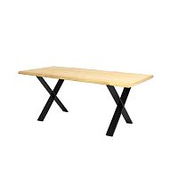 Jedálenský stôl s doskou z dubového dreva Custom Form Cross, 180 × 90 cm