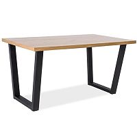 Jedálenský stôl s konštrukciou z čierno lakovanej ocele Signal Valentino, 150 cm
