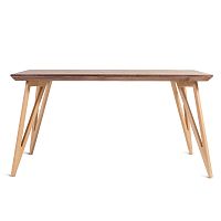 Jedálenský stôl z masívneho jaseňového dreva Charlie Pommier Triangle, 80 x 80 cm
