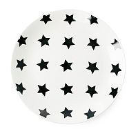 Keramický tanier Miss Étoile Black Stars, ⌀ 17 cm
