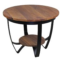Konferenčný stolík s doskou z recyklovaného teakového dreva HSM Collection Susan, ⌀ 55 cm
