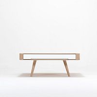 Konferenčný stolík z dubového dreva Gazzda Ena Club, 90 x 90 x 35 cm