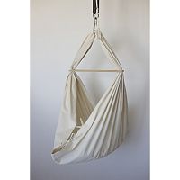 Krémová kolíska z bavlny so zavesením do stropu Hojdavak Baby (0 až 9 mesiacov)