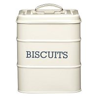 Krémová plechová dóza na sušienky Kitchen Craft Biscuits
