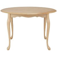 Krémový jedálenský stôl z kaučukového dreva Støraa Charles, Ø 90 cm