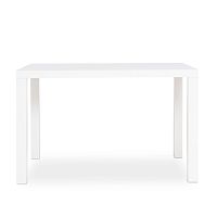 Lesklý biely jedálenský stôl Intertrade Primo, 80 × 120 cm