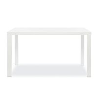 Lesklý biely jedálenský stôl Intertrade Primo, 80 × 140 cm