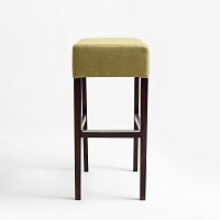 Limetkovozelená barová stolička s tmavohnedými nohami Custom Form Poter