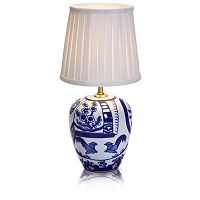 Malá modro-biela stolová lampa Markslöjd Goteborg