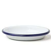 Malý servírovací smaltovaný tanier s modrým okrajom Falcon Enamelware, Ø 10 cm