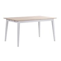 Matne lakovaný dubový jedálenský stôl s bielymi nohami Folke Mimi, dĺžka 140 cm