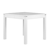 Matný biely rozkladací jedálenský stôl Durbas Style Eric, dĺžka až 180 cm
