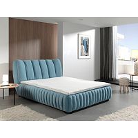 Modrá dvojlôžková posteľ Sinkro Michelle, 160 x 200 cm