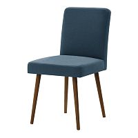 Modrá stolička s tmavohnedými nohami Ted Lapidus Maison Fragrance