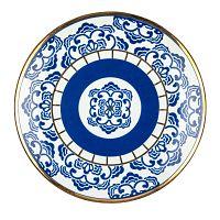 Modro-biely porcelánový tanier Vivas Melinda, Ø 23 cm