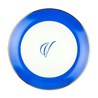 Modro-biely porcelánový tanier Vivas Suply, Ø 28 cm