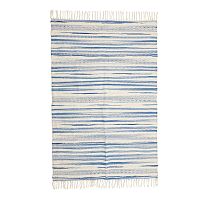 Modro-biely vlnený koberec InArt Lago, 120 x 180 cm