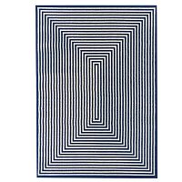 Modrý vysokoodolný koberec Webtappeti Braid, 160 x 230 cm