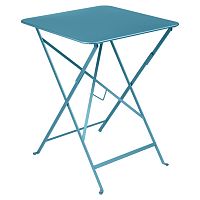 Modrý záhradný stolík Fermob Bistro, 57 x 57 cm