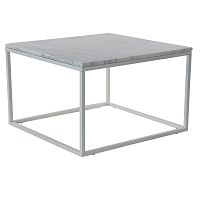 Mramorový konferenčný stolík so sivou konštrukciou RGE Accent, 75 x 75 cm