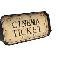 Nástenná svetelná dekorácia Novita Cinema Ticket
