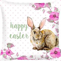 Obliečka na vankúš Apolena Rabbit Wishes Happy Easter, 43 × 43 cm