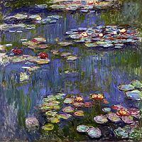 Obraz Claude Monet - Water Lilies 3, 70x70 cm