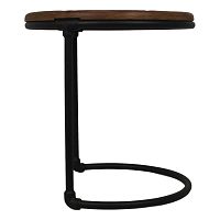 Odkladací stolík s doskou z teakového dreva HSM Collection, ⌀ 45 cm
