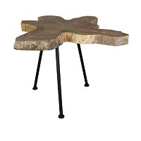 Odkladací stolík z teakového dreva HSM Collection Doff, 50 x 50 cm