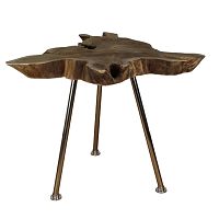Odkladací stolík z teakového dreva HSM Collection Tribe, 50 x 50 cm