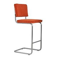 Oranžová barová stolička Zuiver Ridge Rib
