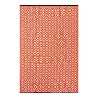 Oranžovo-biely obojstranný vonkajší koberec Green Decore Karma, 120 × 180 cm