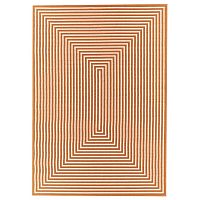 Oranžový vysokoodolný koberec Webtappeti Braid, 133 x 190 cm