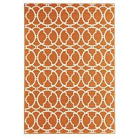 Oranžový vysokoodolný koberec Webtappeti Interlaced, 133 x 190 cm