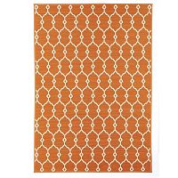 Oranžový vysokoodolný koberec Webtappeti Trellis, 133 x 190 cm