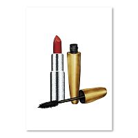 Plagát Americanflat Lipstick and Mascara, 30 x 42 cm