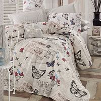 Pléd cez posteľ na dvojlôžko s obliečkami na vankúše a plachtou Retrofly, 200 × 235 cm