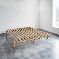 Rám postele z borovicového dreva Karup Pace, 140 x 200 cm