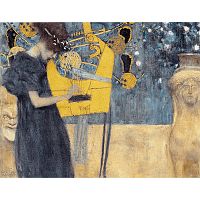 Reprodukcia obrazu Gustav Klimt - Music, 70 x 55 cm