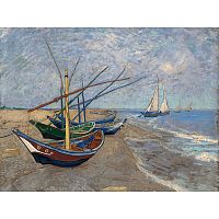 Reprodukcia obrazu Vincenta van Gogha - Fishing Boats on the Beach at Les Saintes-Maries-de la Mer, 40x30 cm