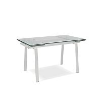 Rozkladací jedálenský stôl s bielou podnožou Design Twist Jersey