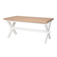 Rozkladací jedálenský stôl s prírodnou doskou Durbas Style Leksand, 160 x 90 cm
