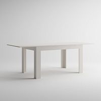 Rozkladací jedálenský stôl v dekore bielej borovice MobiliFiver Easy, dĺžka 140-220 cm