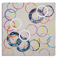 Ručne maľovaný obraz Mauro Ferretti Circles, 80 × 80 cm