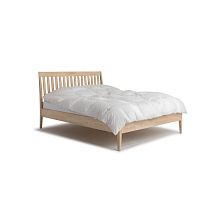 Ručne vyrábaná dvojlôžková posteľ z masívneho brezového dreva Kiteen Matinea, 160 x 200 cm