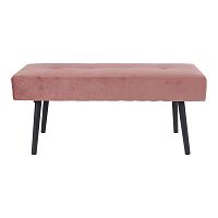 Ružová čalúnená lavica so zamatovým poťahom House Nordic Skiby, 100 × 35 cm
