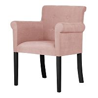 Ružová stolička s čiernymi nohami Ted Lapidus Maison Flacon