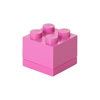 Ružový úložný box LEGO® Mini Box II