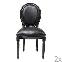 Sada 2 čiernych stoličiek Kare Design Croco